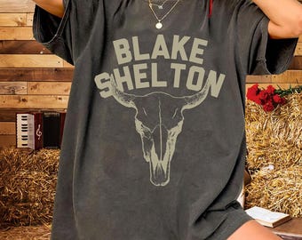Blake Shelton Inspired Shirt Comfort Colors 1717, Country Music Tee, Vintage Western T-Shirt, Country Fan Gift, Unisex Garment Dyed Tee