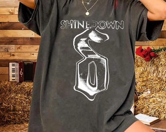 Shinedown Inspired Shirt Comfort Colors 1717, Rock Band Tee, Vintage Alternative Rock T-Shirt, Concert Fan Gift, Unisex Garment Dyed Shirt