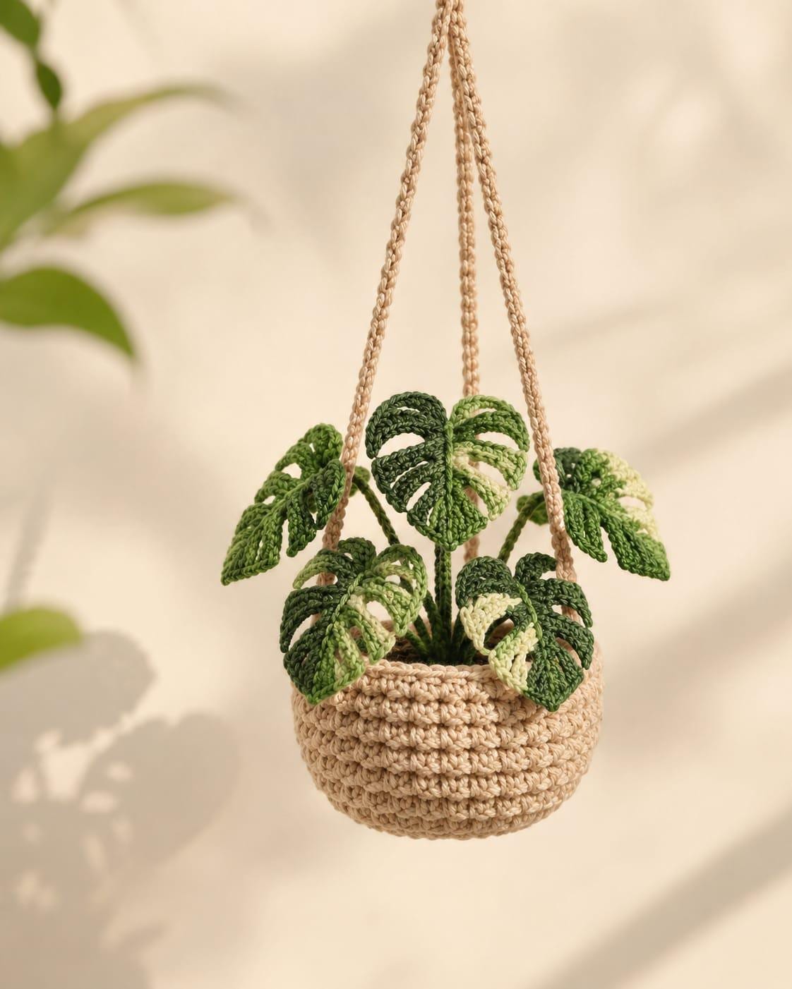 Crochet Monstera Pattern Hanging Plant Crochet