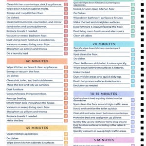 Physical ADHD Cleaning Planner, Printed Routine Checklist Book, Rainbow Dopamine Chore Tracker Gift bild 7