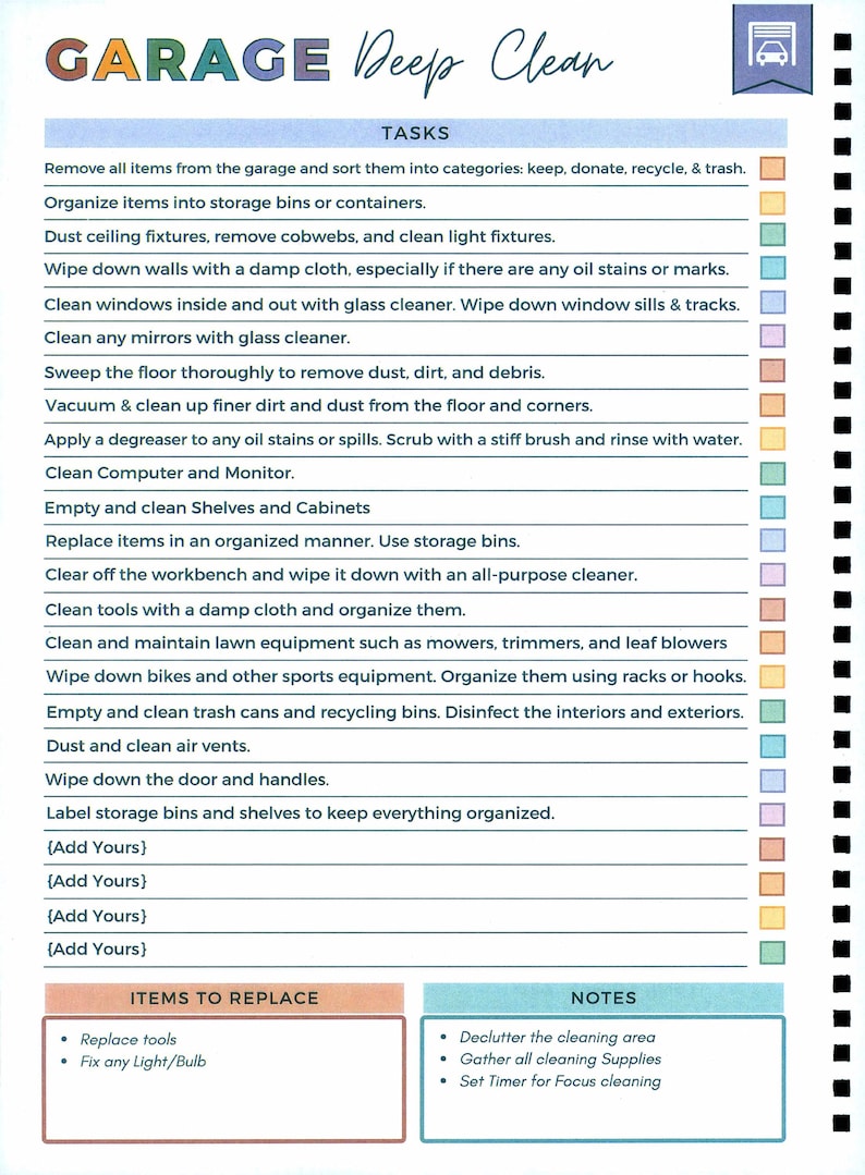Physical ADHD Cleaning Planner, Printed Routine Checklist Book, Rainbow Dopamine Chore Tracker Gift bild 9