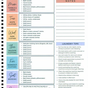 Physical ADHD Cleaning Planner, Printed Routine Checklist Book, Rainbow Dopamine Chore Tracker Gift bild 8