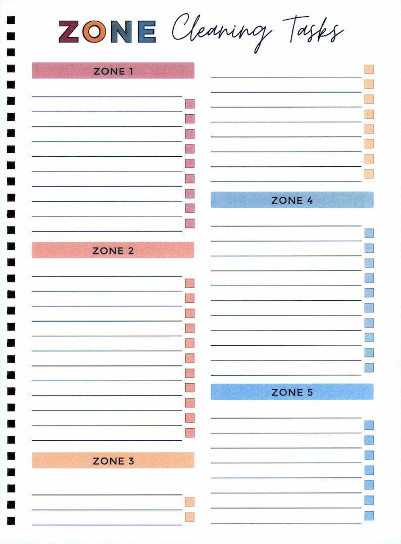 Physical ADHD Cleaning Planner, Printed Routine Checklist Book, Rainbow Dopamine Chore Tracker Gift bild 11