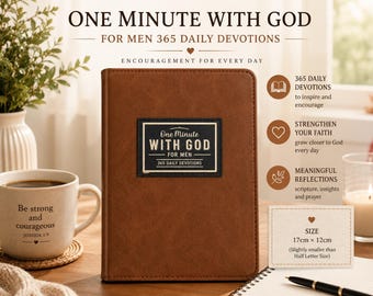 One Minute With God for Men, 365 Daily Devotions, Christian Devotional Book