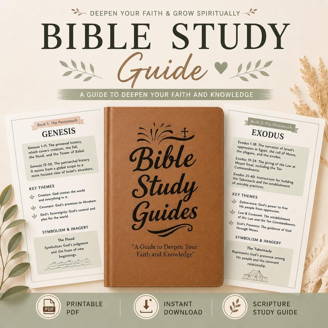 Bible Study Guide Printable PDF | Christian Scripture Workbook, Faith ...