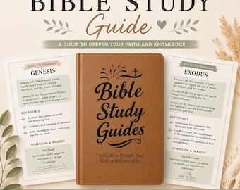 Bible Study Guide Printable PDF | Christian Scripture Workbook, Faith Journal & Devotional Planner
