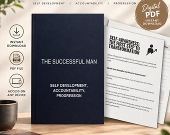 The Successful Man Journal PDF, Self Improvement Planner for Men, Goal Setting Workbook, Self Mastery & Accountability, Instant Download