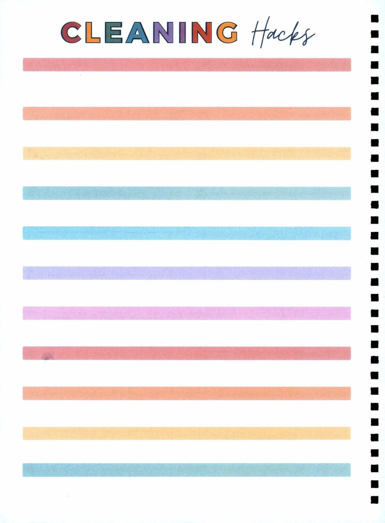 Physical ADHD Cleaning Planner, Printed Routine Checklist Book, Rainbow Dopamine Chore Tracker Gift bild 10