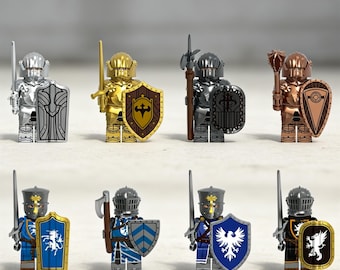 8PCS Medieval Knights Minifigures Toys Action figures Building Toys