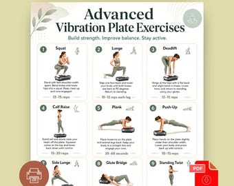 Advanced Vibration Plate Exercises PDF | Whole Body Vibration Workout Plan | Lymphatic Drainage Exercise Chart
