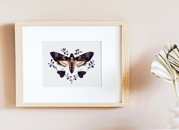 Art Print Death Moth Print, 8 by 10 Inches, Archival Art Print