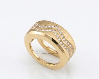Diamond Smart Ring Jacket 14K Solid Gold Oura Cover Luxury Wearable Technology Jewellery Gift