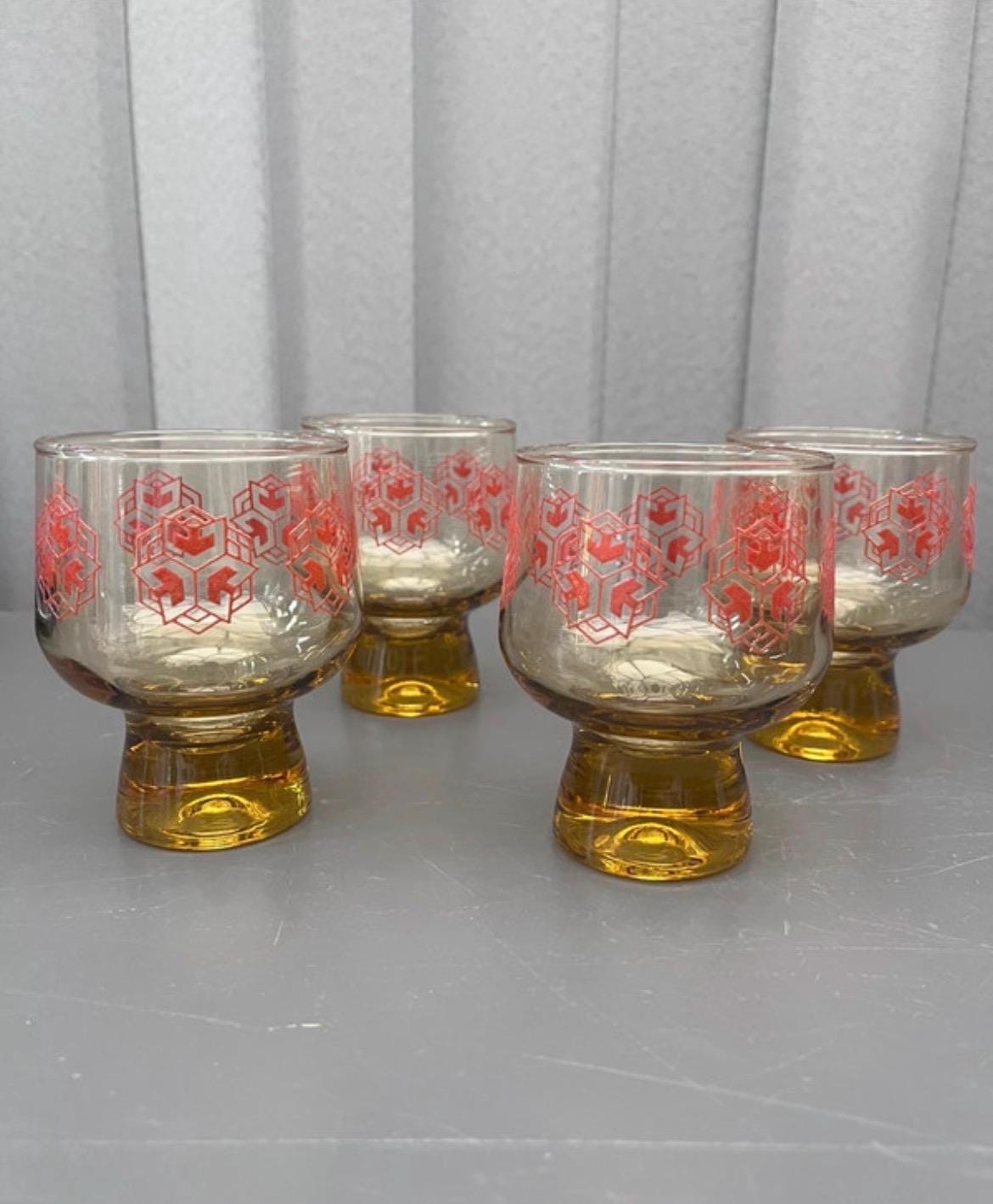 Pedestal Drinking Glasses - Etsy