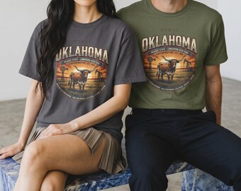 Oklahoma Shirt | Vintage T-Shirt | Gift |  American State Tee | USA Travel Shirt