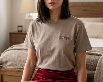No Notes Embroidered Shirt, Trendy Gen Z Shirt, Girl Style, Gift for Her