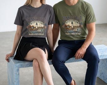 Connecticut Shirt | Vintage T-Shirt | Gift |  American State Tee | USA Travel Shirt