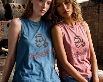 Respectfully Tank Top, Retro Pop Art Middle Finger Tee, Sarcastic Crop Top