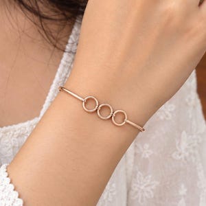Copper Circle Link Bracelet, Handmade Copper Bracelet, Minimalist Chain Bracelet, Dainty Women’s Jewelry, Everyday Bracelet, Gift for Her