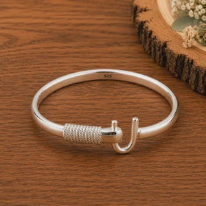 Karibisches Armband aus Sterlingsilber mit Haken, Boho-Armband aus St. Croix