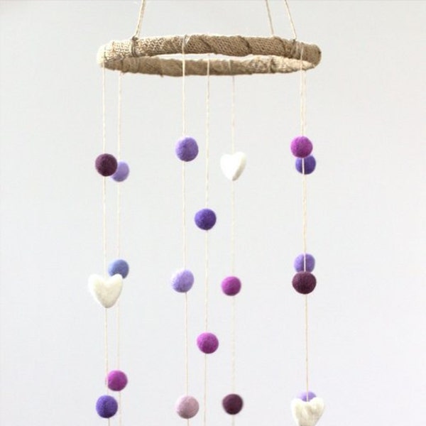 Purple Baby Mobile Etsy
