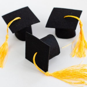 2024 Graduation Decor Shapes Choose from 2024 Number Set and Mortar Board Caps with Tassels 3 Caps/Gold Tassel