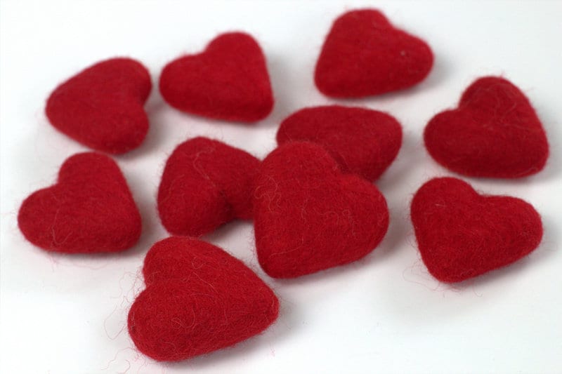 Mix Match Stitched Felt Hearts Valentines Day Love Decor Vase Filler, Table  Scatter, Tiered Tray Decor 