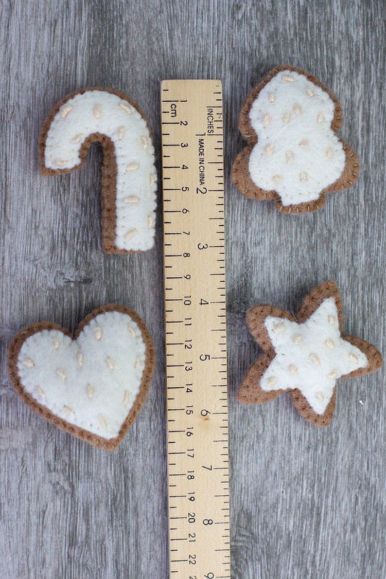 Gingerbread Sugar Cookies- SET OF 4- Needle Felted Christmas Figurine ...