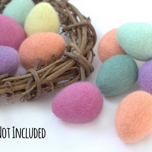 Felt Easter Eggs Approx 1.75-2 Tall Pick 6 or 12 Bright Spring Mix Bowl Filler, Tiered Tray, Shelf Sitter Gift, DIY Craft, Wool Cat Toy image 5