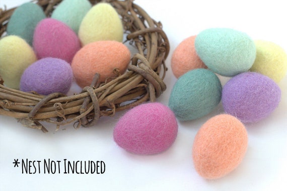Needle Felt Shapes: Eggs - 6pk Needle Felt Shapes: Eggs - 6pk