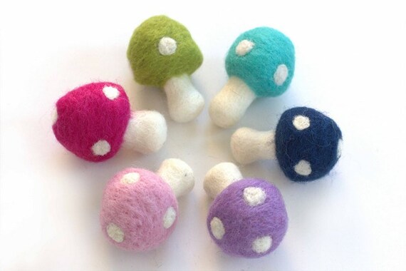 Hand felted Mushroom Wool Hats | Pink Hand felted Mushroom Wool Hats | Pink
