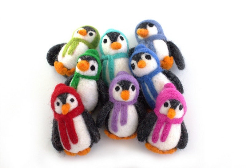 Penguin Needle Felting Kit Beginner, Penguin Felting Kit, Animal Felting Kit,  Wool Felting Animals Kit, Children Felting Craft Kit,woolbuddy 