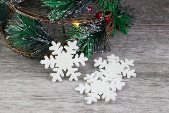 60 Flocons De Neige En Résine Brillante - Décoration Noël Hiver DIY (3 Tailles)