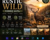 Rustic Wild Video LUTs Bundle | 30 Nature Moody Color Grading (Digital Download)