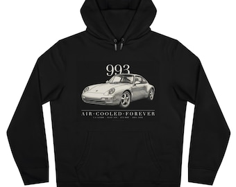 Sudadera con capucha del 993 911 refrigerado por aire / Ilustración clásica de Porsche