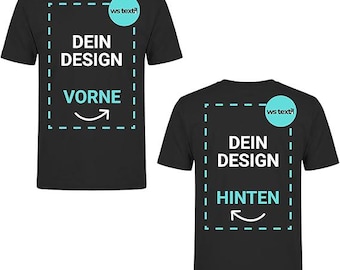 Tu foto. Tu texto. Tu camiseta. | Camiseta personalizada con impresión DTF | Parte delantera y trasera | Diseña tu propio regalo