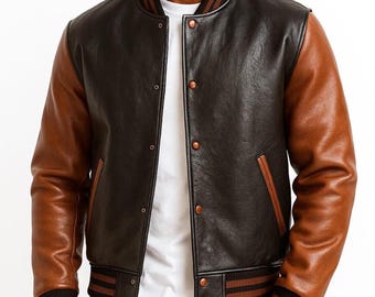 Herren Handgemacht Varsity Jacke | Klassischer Letterman Custom College personalisierter Baseball Bomber Oberbekleidung Mantel