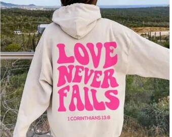Unisex-Liebe versagt nie PulloverHoodie