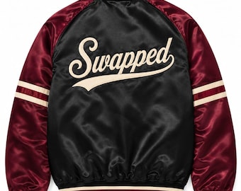 Handgemachte Swapped Film 2026 Inspirierte Satin Varsity Jacke