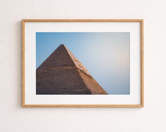 Geometria Egiptu nr 1 | Minimalistyczny wydruk fotografii architektonicznej | Sztuka ścienna Egiptu