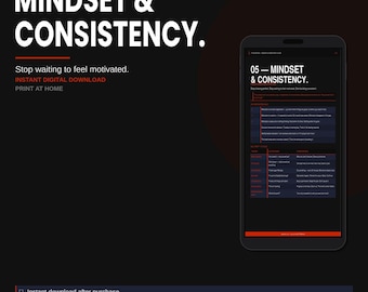 Fitness Mindset Guide | Consistency, Discipline, Mental Strength (Digital Download)