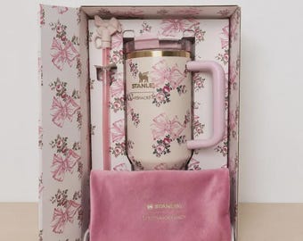 Stanley x LoveShackFancy Ribbon Rose 40oz Quencher Tumbler – Limited Edition Floral Stanley Cup