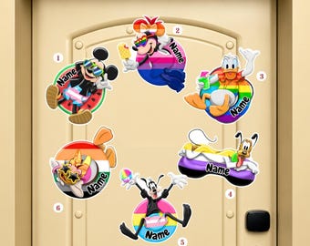 Personalized Disney Pride Cruise Door Magnet, Mickey Friends Pride Float Magnet, Disney Pride Gay Vacation Decor, Stateroom Door Decor