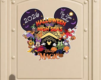 Personalized Disney Cruise Door Magnet, Halloween On The High Seas Magnet, Spooky Cruise Door Magnet, DCL, Stateroom Door Decor