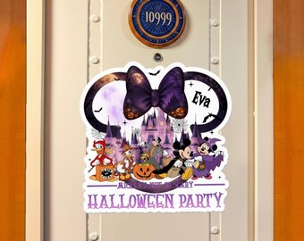 Personalized Halloween Disney Magnet, Mickey Mouse Halloween Stateroom Door Decor, Mickey's Not So Scary, Halloween Party Decor 2026