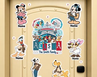 Personalized Alaska Disney Cruise Line Magnet, Family Cruise Door Magnet, Magic Alaska Trip Magnet, Alaska Wonder Stateroom Door Decor