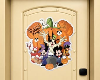 Personalized Cruise Halloween Magnet On The High Seas, Halloween Pumpkin Magnet, Skeleton Mickey Friends Magnet, DCL, Stateroom Decor