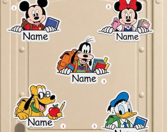 Personalized Disney Cruise Door Magnet, Disney Back To School Magnet, Mickey & Friends Peeker Stateroom Decor, Classroom Cruise Gift