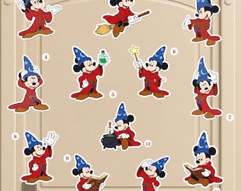 Disney Fantasia Sorcerer Mickey Magnet, Sorcerer Disney Magnet, Mickey Halloween Witch Magnet, Disneyland Vacation Stateroom Door Decor