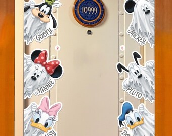 Personalized Ghost Halloween Cruise Magnet, Halloween High Seas Disney Magnet, Mickey Friends Ghost Family Cruise Stateroom Door Decor