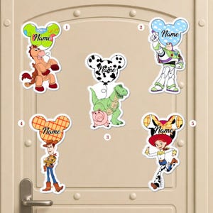 Personalized Toy Story Balloon Magnet, Disney Toy Story Cruise Magnet, Woody Buzz Lightyear Magnet, Pixar Day At Sea Cruise Magnet
